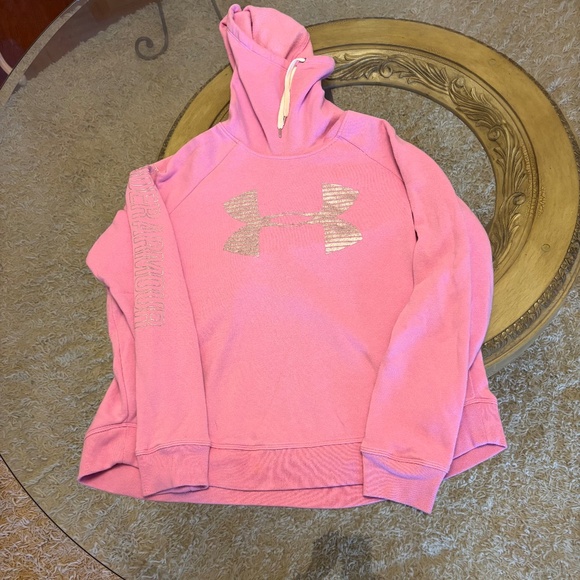 Under Armour UA Storm Fleece Hoodie Sweatshirt Pink Womens Size 2XL - Picture 1 of 6